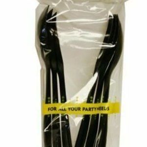 Party Essentials 10" Heavy Duty Serving Tongs - Black 3 Ct.